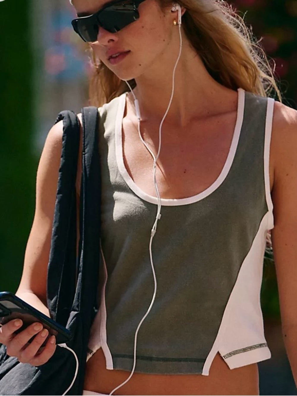 Free People Movement Crop Tank Top size Large NWT from Bend It Set